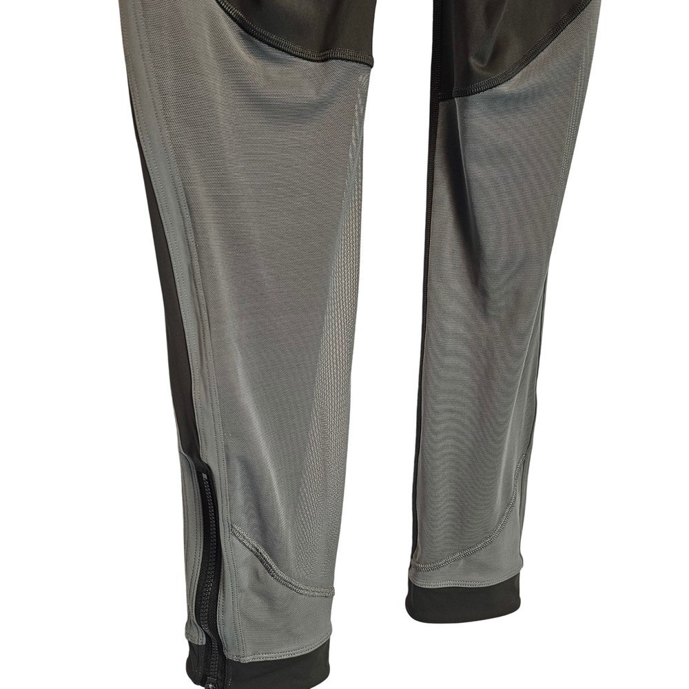 Lululemon Zip the Line Crop 24" Green Mesh‎ Reflective Leggings Size 4 - Picture 6 of 11